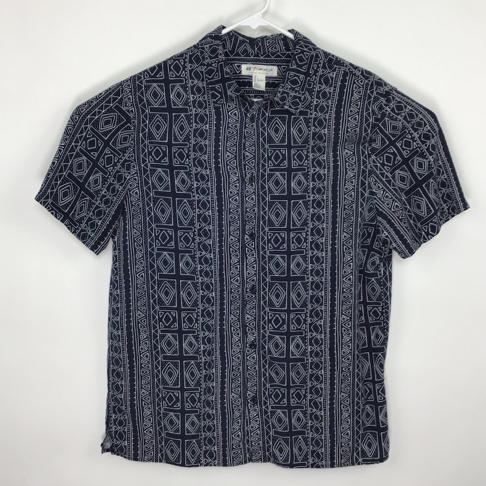 H&M x Coachella men’s short sleeve button up shirt large
